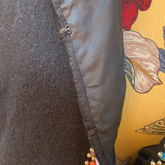 Vintage, Black long sleeve cardigan with beaded design - Picture 13 of 17